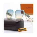 Louis Vuitton Sky Oversized Square Translucent Green Acetate Blue-Yellow Gradient Lens Sunglasses