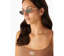 Miu Miu Black-Gold Sunglasses
