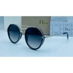 Dior Pilot Black Acetate and Silver Tone Metal Grey Gradient Lens Sunglasses