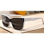 Louis Vuitton Oversized Square White Acetate Frame Dark Grey Lens Sunglasses