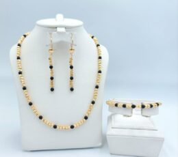 Golden Black Jewelry Set