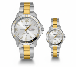 Casio Couple Watch Set – Premium Stainless Steel Design