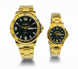 Casio Couple Watch Set – Premium Stainless Steel Design