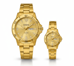 Casio Couple Watch Set – Premium Stainless Steel Design