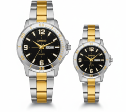 Casio Couple Watch Set – Premium Stainless Steel Design