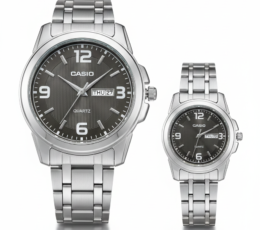 Casio Couple Watch Set – Premium Stainless Steel Design