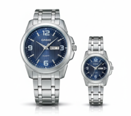 Casio Couple Watch Set – Premium Stainless Steel Design