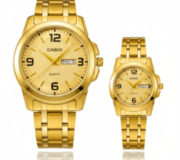 Casio Couple Watch Set – Premium Stainless Steel Design