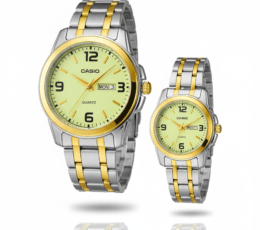 Casio Couple Watch Set – Premium Stainless Steel Design
