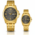 Casio Couple Watch Set – Premium Stainless Steel Design
