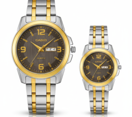 Casio Couple Watch Set – Premium Stainless Steel Design
