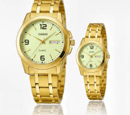 Casio Couple Watch Set – Premium Stainless Steel Design