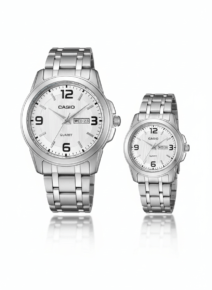 Casio Couple Watch Set – Premium Stainless Steel Design - Image 2