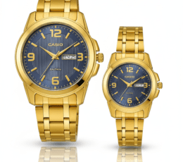Casio Couple Watch Set – Premium Stainless Steel Design