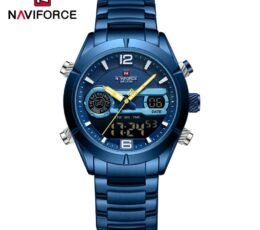NAVIFORCE Blue Steel Dual Display Men's Watch