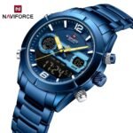 NAVIFORCE Blue Steel Dual Display Men's Watch - Image 3