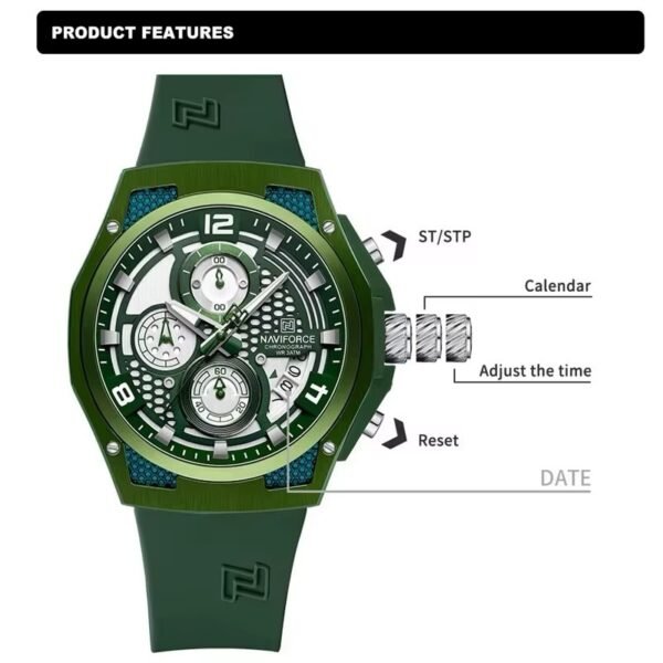 NAVIFORCE Men's Luxury Sport Chronograph Watch - Image 3