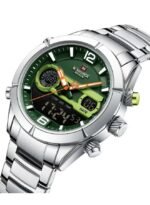 NAVIFORCE Silver & Green Men's Luxury Sports Watch - Image 2