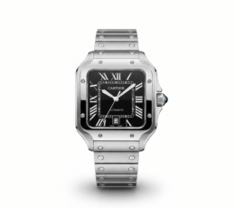 Cartier Santos – Classic Roman Dial Steel Watch