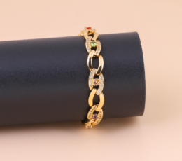 Soft Gold Colored Zircon Bracelet