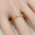 Zircon Ring, Gold Alternative, Moisture Pattern