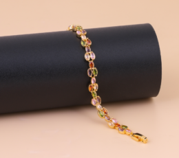 Soft Gold Colored Zircon Bracelet