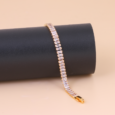 Diamond-effect gold alternative bracelet