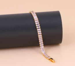 Diamond-effect gold alternative bracelet