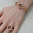 Cardamom Bean Bracelet with Ring