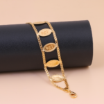 Gold Spike Bracelet, Round Shape