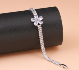 Diamond Flower Gold Alternative Bracelet