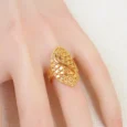 Gold Alternative Ring, Wave of Elegance