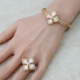 White Amazon Rose Bracelet