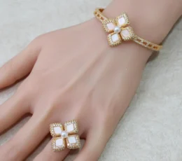 White Amazon Rose Bracelet