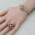 Black Amazon Rose Bracelet