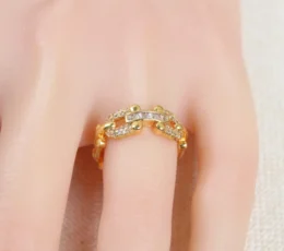 Gold Alternative Ring, Elegant Chains.