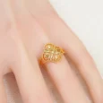 Gold Alternative Ring, Flower of Elegance.