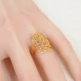 Gold Alternative Ring, Mesh Design