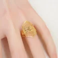 Fan Design Gold Alternative Ring