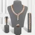 Gold Plated Diamond Leaf Alternative Set