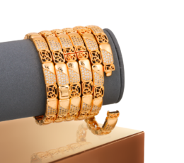 Royal Zircon Gold Alternative Bangles | Price Per Unit