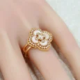 White Marble Rose Ring
