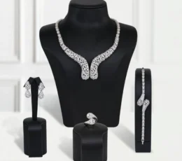 Gold Plated Zircon Glitter Set