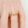 Gold Alternative Ring Wave Shine