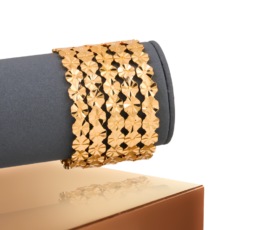 Spring Flower Gold Alternative Bangles | Price Per Unit