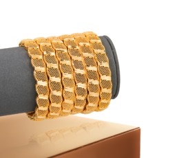 Gold Alternative Mesh Bangles | Price Per Unit