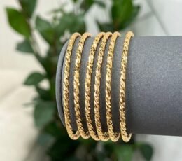6 twisted bangles, a gold alternative