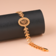 Floral glitter gold alternative bracelet