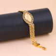Gold alternative bracelet, rose wreath