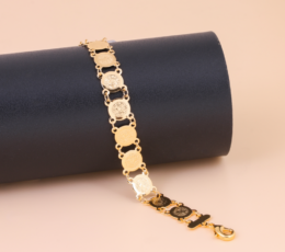 Gold alternative bracelet, slim gold coins